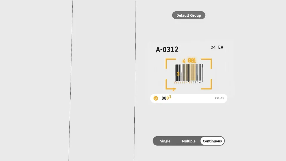 Bars on a label being decoded into digits