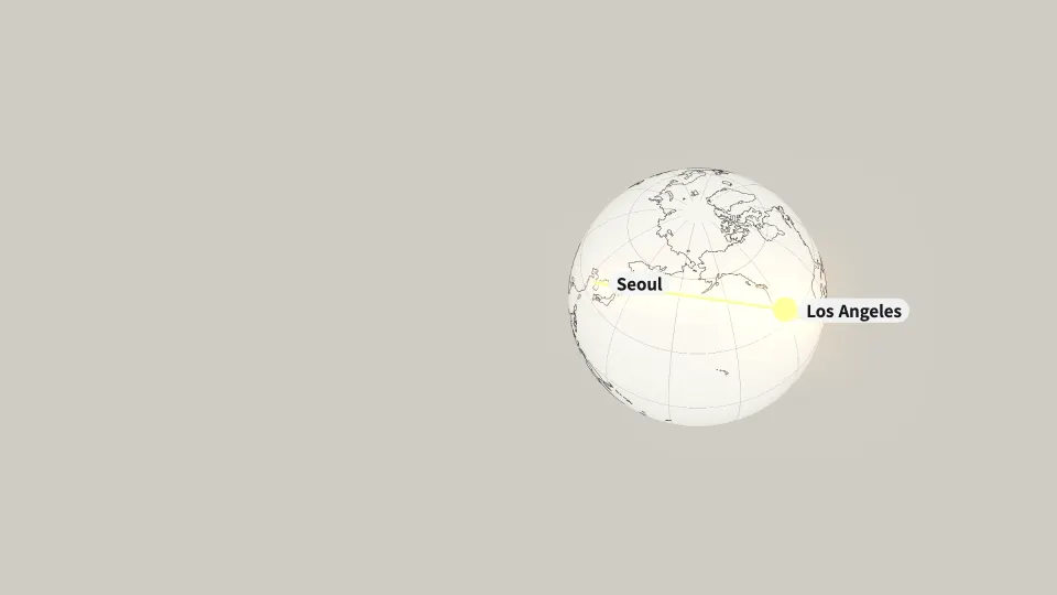 A gold line from Seoul to Los Angeles